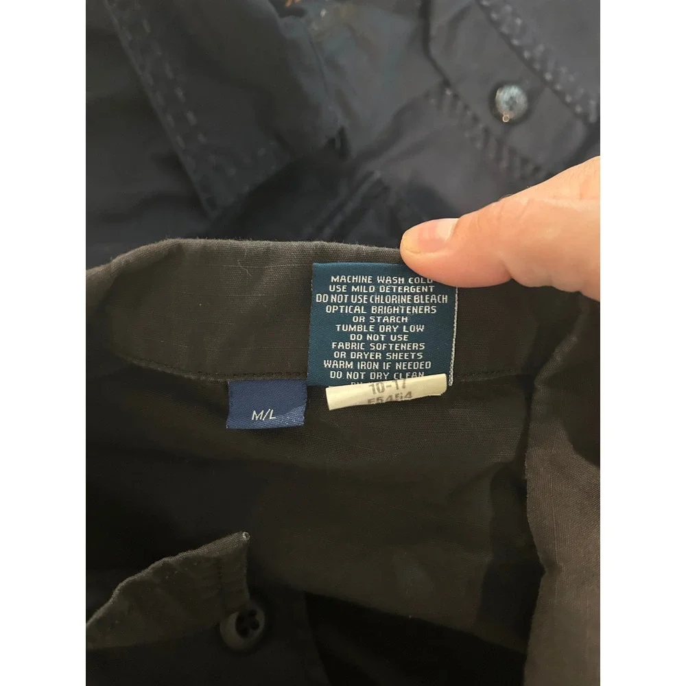Propper Mens Black Cotton Ripstop Tactical Field Jacket Utility Coat M/L F5454